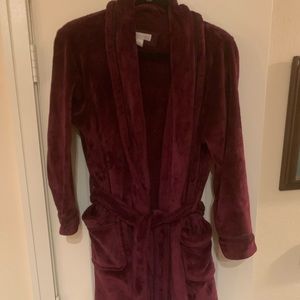 Eggplant plush robe